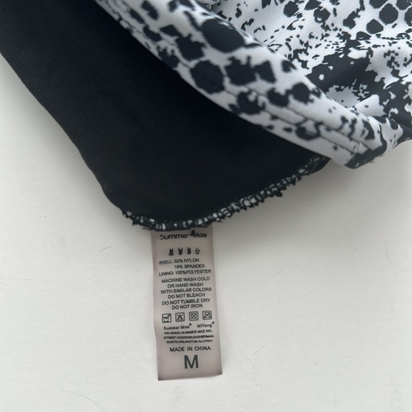 Summer Mae Maternity Swimsuit high waist bikini bottom black and white size M - Picture 3 of 6